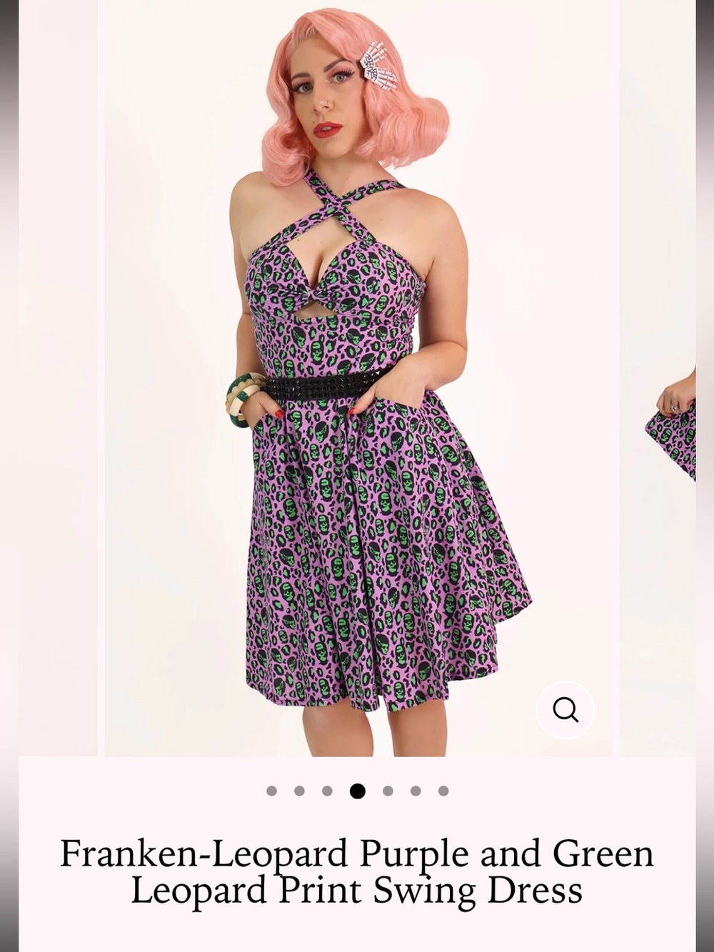 Bonsai Kitten Frankenstein themed leopard dress NWT!